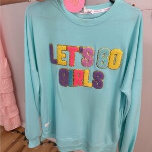 Simply Southern Turquoise Let's Go Girls Hoodie